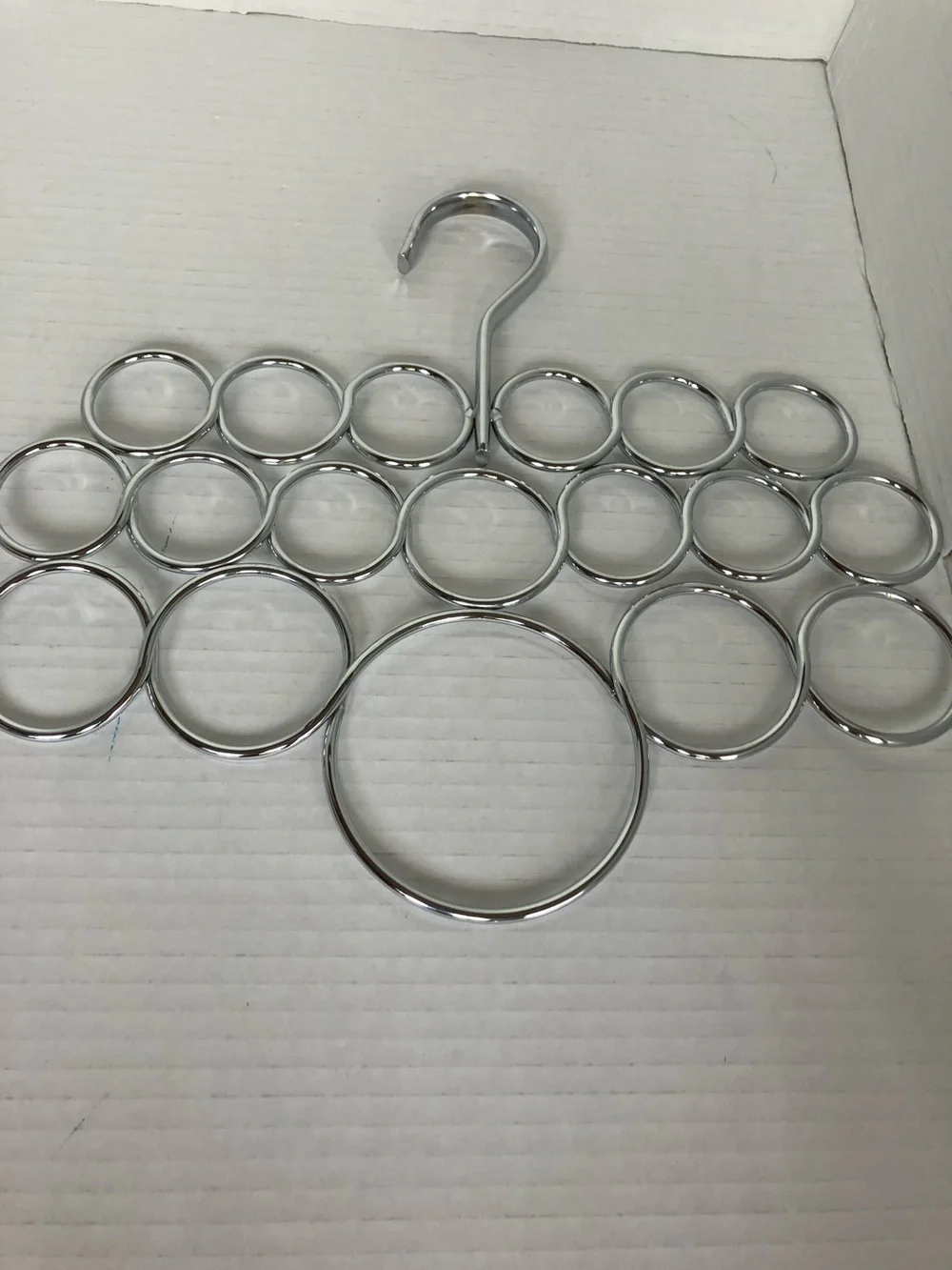Chrome Multi-Ring‎ Scarf and Accessory Hanger - Silver
